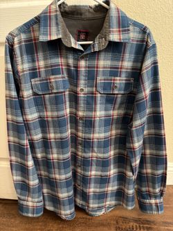 Swiss Tech men's plaid outdoor polyester blend button-up long-sleeve shirt