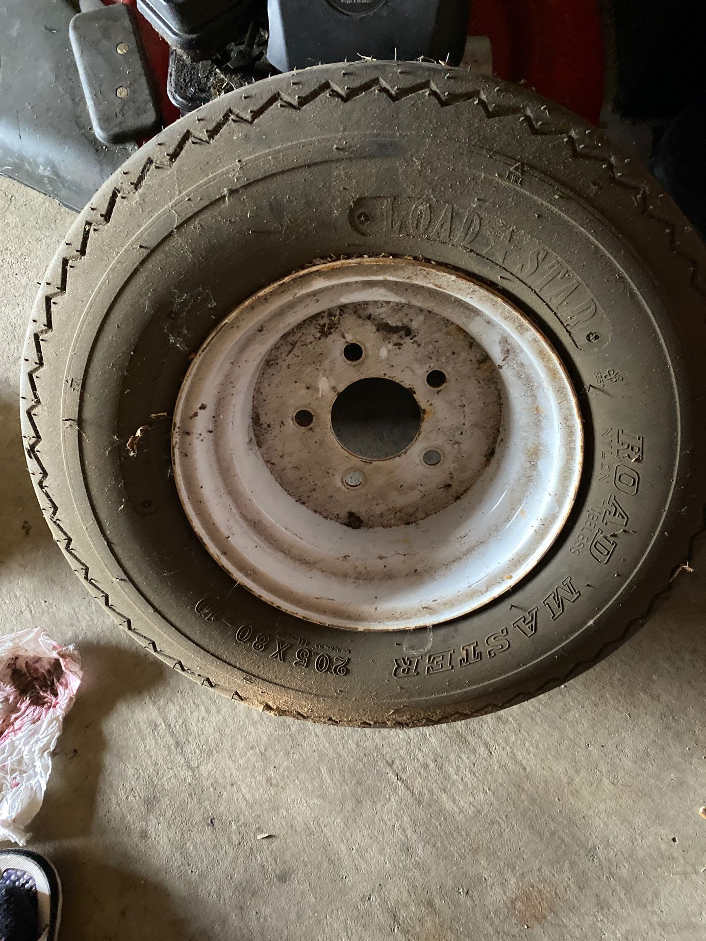 Two load c trailer rims and rubbers!