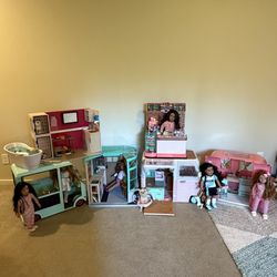 6 Our Generation Play Sets & 6 Dolls