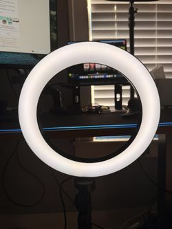 LED Ring Light w/ Tripod Stand – Adjustable Brightness & Color