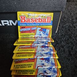 8 TOPPS 1988 YEAR BOOK STICKERS