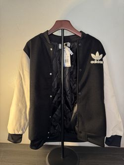 Adidas - Original Varsity Jacket “Size Large For Kids” Brand New With Tags !! *Missing 1 Button*
