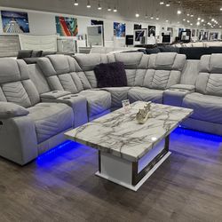 MODERN POWER RECLINING SECTIONAL LIVING ROOM SET WITH WIRELESS CHARGING ON SALE UNTIL 12/5/25!****