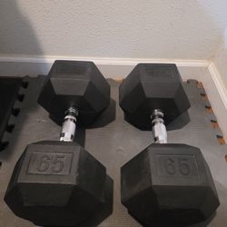 65lbs Dumbells Weights 