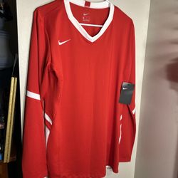 Nike Women’s Volleyball Red Shirt Long Sleeve Size-XLarge New 