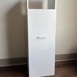 Narrow Storage Cabinet With Pullout Car-Rolling Caster, 