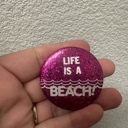Life is a beach vintage pin