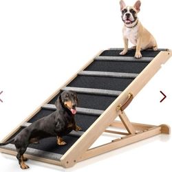 Dog Ramp For Bed - Extra Wide - Excellent Traction, Pet Ramp For Small Large Dogs To Get On Couch Car, Non-Slip Rubber Surface, 17’’W, Hold Up To 200l