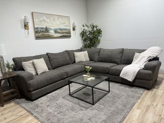 AFW Large Grey Sectional Couch - Delivery Available