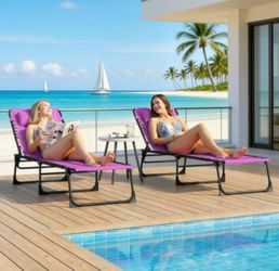 Set Of Two Outsunny Lounge Chairs