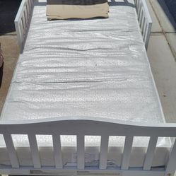 Free White Toddler Bed And Waterproof Mattress