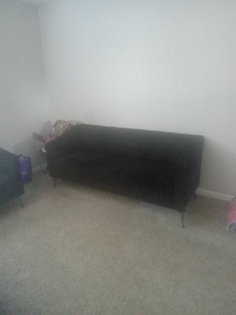 Black Velvet Sofa Set