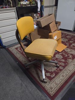 Vintage Industrial Modern Rolling Desk Chair by Flewelling Division