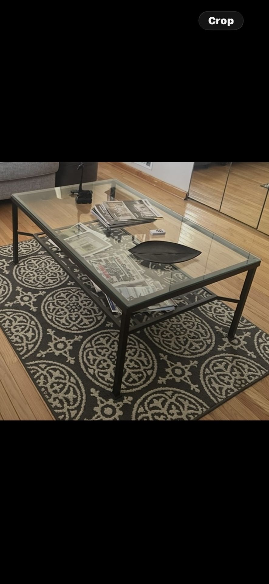Ikea Glass & Metal Coffee Table