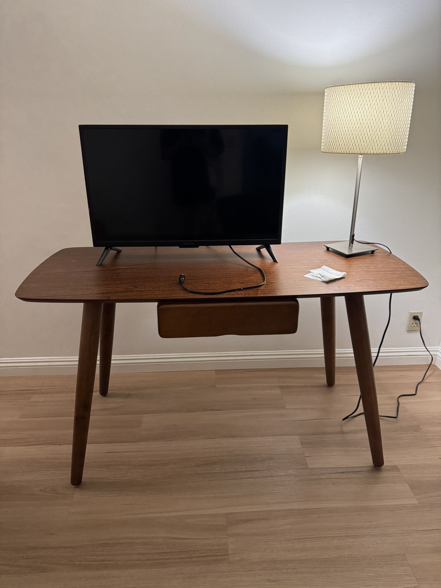 Mid Century Modern Desk With Drawer