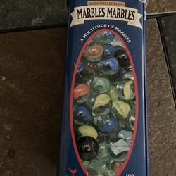 Tin of Marbles… Read Description