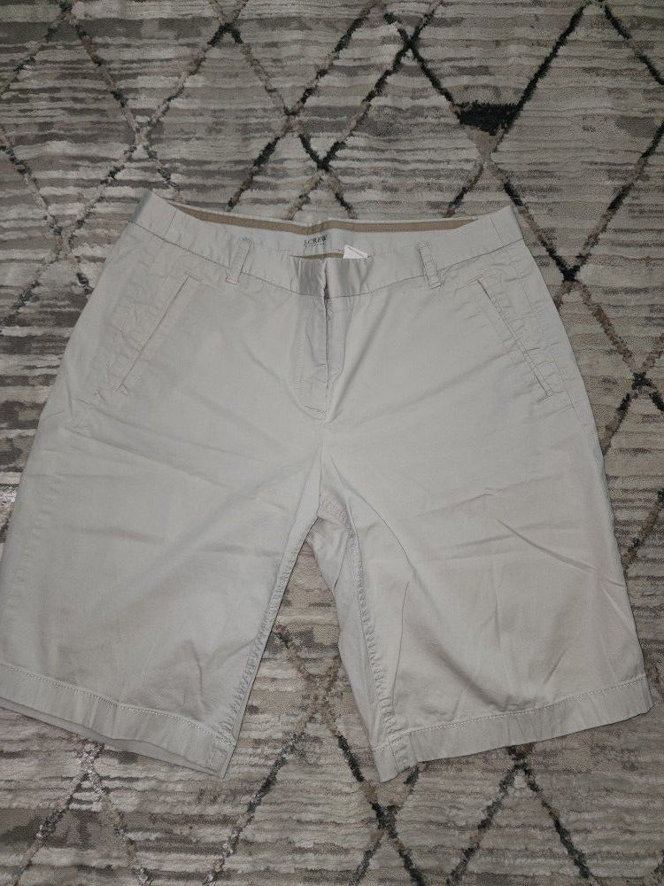womens J. Crew, light Khacki, Cotton Shorts - Sz 8