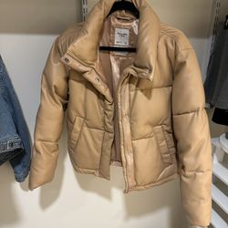 Abercrombie Vegan Leather Puffer