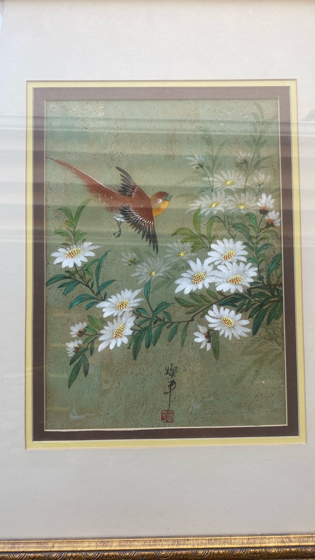Bird & Flower Chinese Framed Art