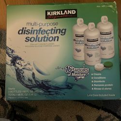 3 Unopened Bottles Of Contact Solution 