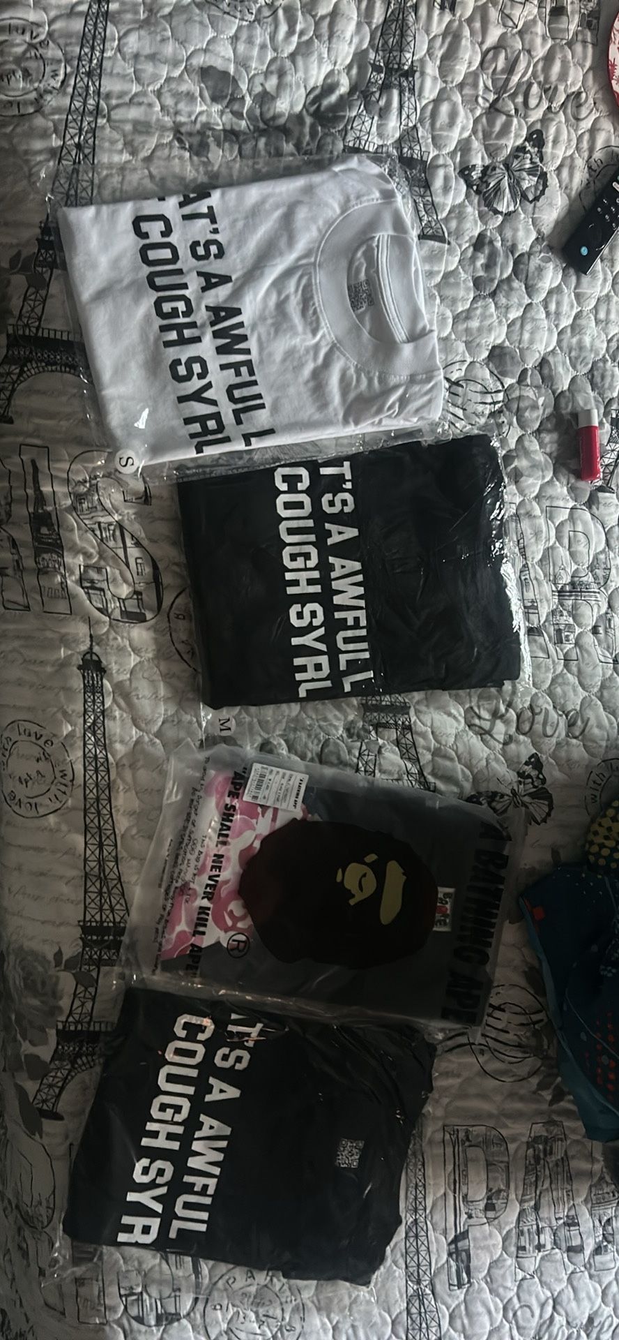 cough syrup tees brand new