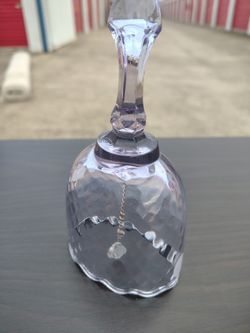 Fenton purple Glass Hand Bell