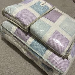 Queen Size Quilted Patchwork Quilt