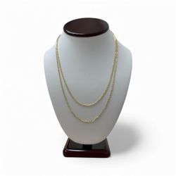 18”/20” 925 Silver (Gold Plated) Rolo Necklace 
