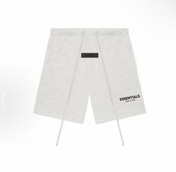 ESSENTIALS Fear of God Light Grey Sweatshorts | New