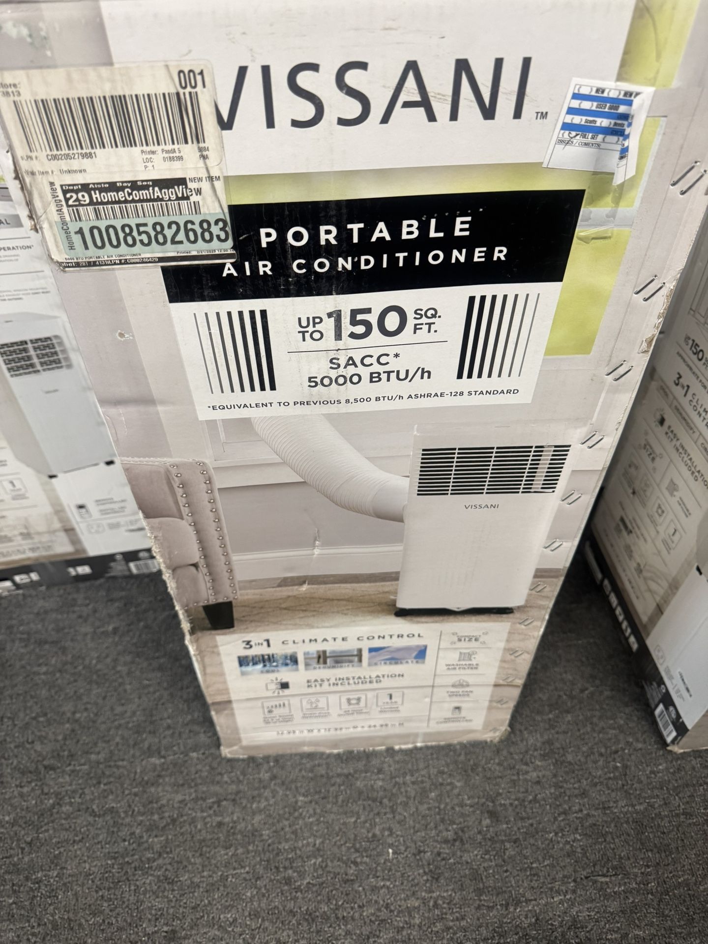 Vissani Portable Air Conditioner Open Box Full Set 2 For $250