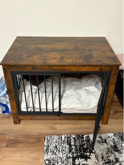 Rustic Wooden Medium size Dog Crate- $200 OBO