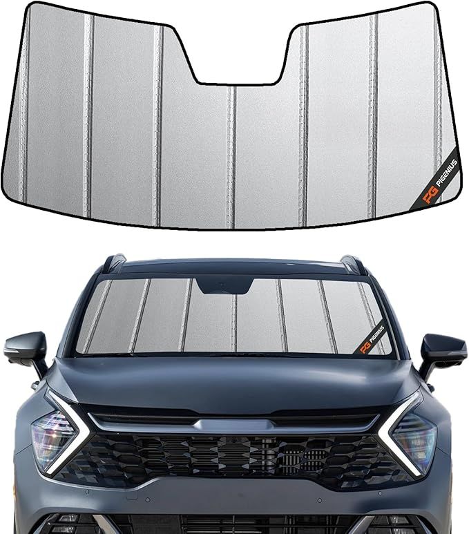 Windshield Sun Shade for Kia EV9 2024-2025,Thicken Front Windshield Sunshade#1777MR1