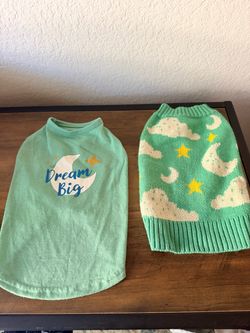 SMALL: Youly Star & Moon Dog Sweater and t-shirt