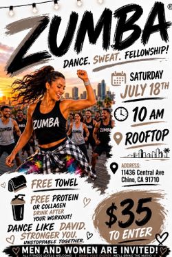 Zumba this Saturday! At 10 am follow link to register