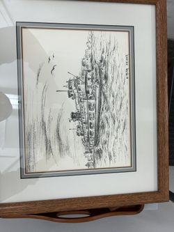 Alba Zeizer Coronado Island Ferry Original Framed Art.