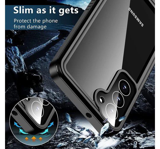 Clear Samsung Galaxy S21 Plus Case,with Screen Protector,Waterproof Galaxy S21 Plus Protective Case for Men Women,Samsung S21 Plus Phone Case Heavy Du
