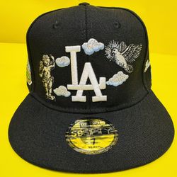 New Era 59FIFTY LA Dodgers Fitted Hat – Angel & Dove Cloud Embroidery 