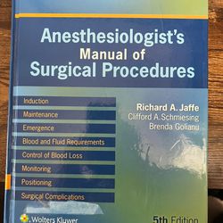 Anesthesiologists Manual Of Surgical Procedures 