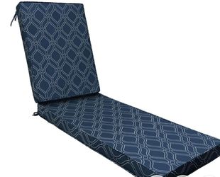 Chaise Cushion in Blue Vine Trellis...New
