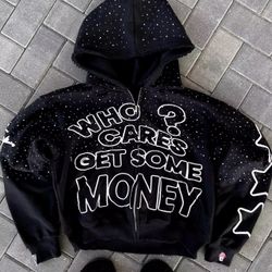 Custom Screen Printing French Terry Brushed Cotton Men Zipper Up 