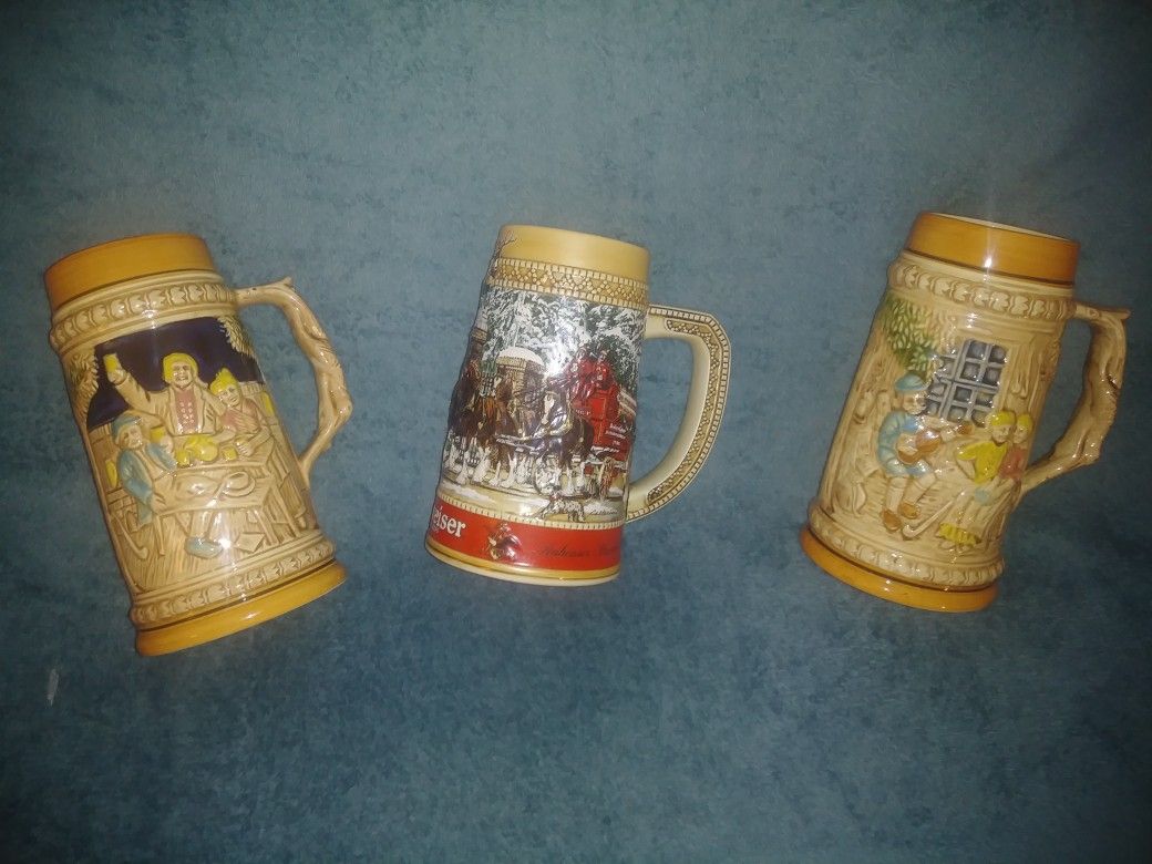 3 Beer Steins