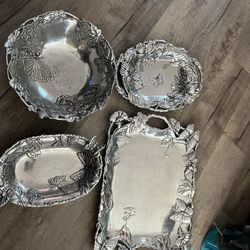 Beautiful 1993 Arthur Court “Mariposa Cova” Silver-Plated Decorative Piece