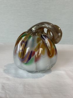 Hand Blown Glass Pumpkin 