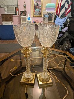 2 lamps  chrystal