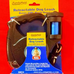 NEW Retractable Dog Leash With 20PC Waste Bags