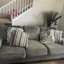 Grey 3 Seater Love Seat And Coffee “ Table “