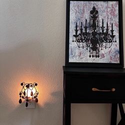 Bundle End Table Painting And Pluggable light