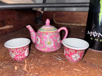 Miniature Blue Willow Porcelain Tea Set