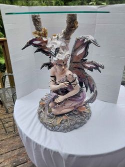 Beautiful Gothic Les Alpes Collection fairy end table 19.5 width X 25 height