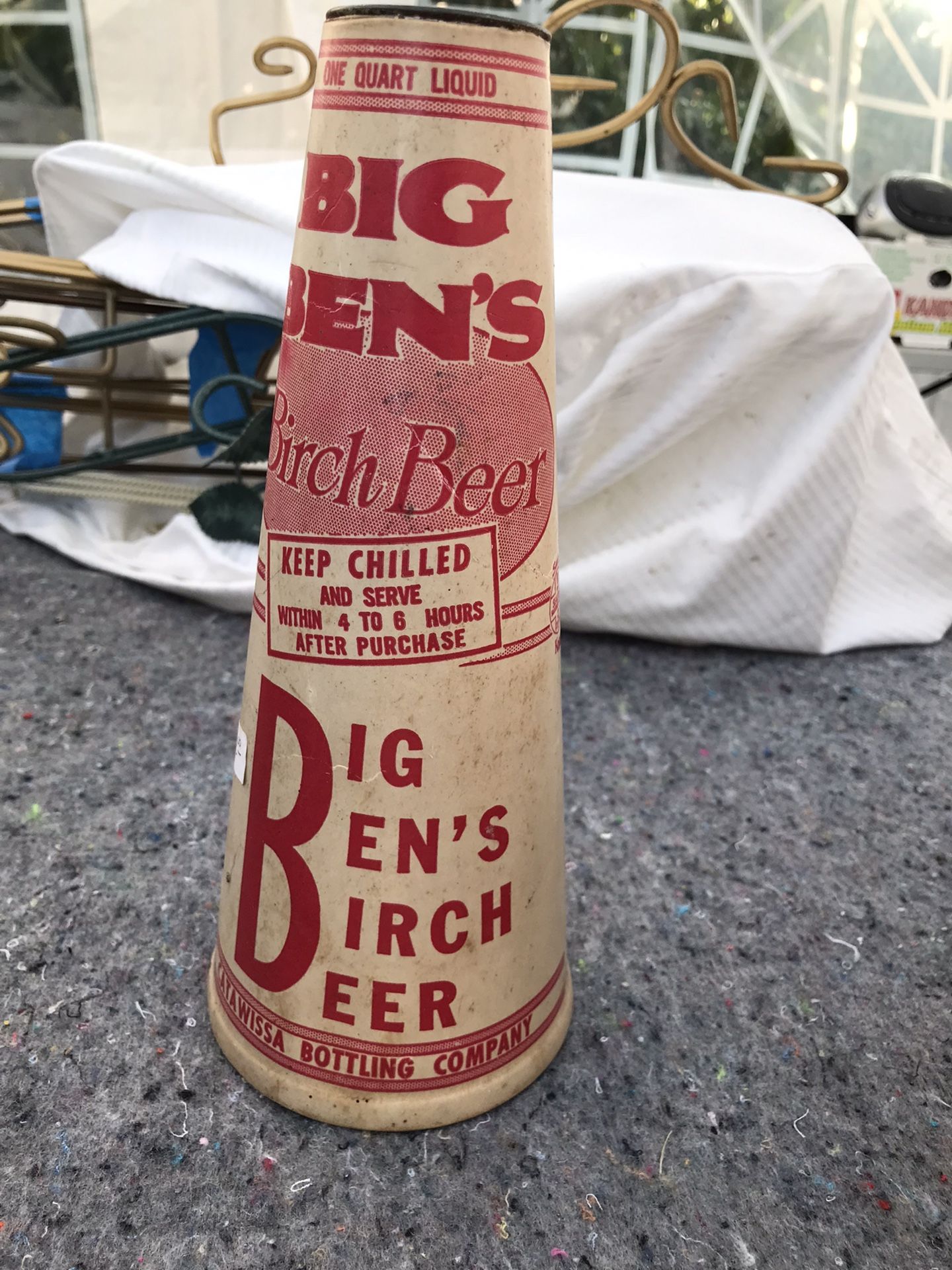 Vintage Beer Cone With Top
